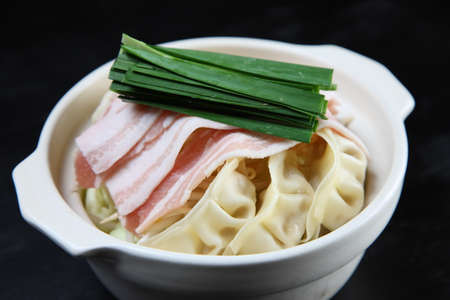 Pork and Chinese Dumpling hot potの写真素材