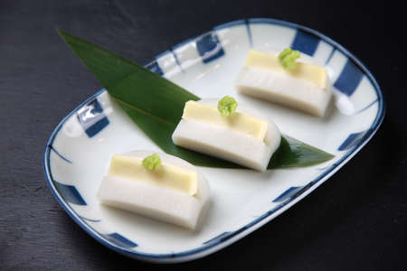 cheese with boiled fish pasteの写真素材