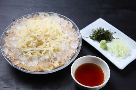 Japanese cold INANIWA UDON noodlesの写真素材
