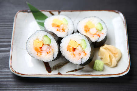 Fresh Seafood Norimaki Sushi Rollの写真素材