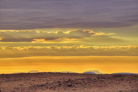 SUNSET OVER THE TANKWA KAROO NATIONAL PARKの写真素材