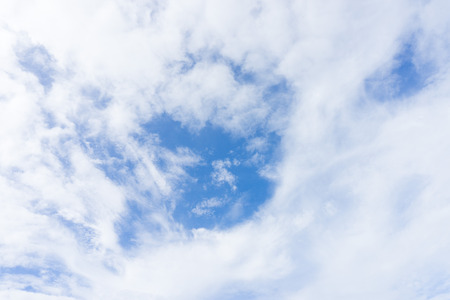 The blue circle clear sky