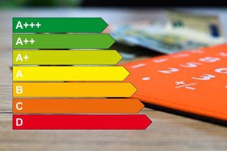 energy efficiency concept. save energie and cashの写真素材