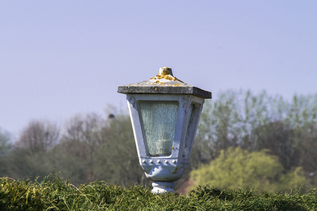 A latern made of concrete.の写真素材