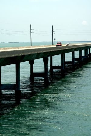 Seven Mile Bridge in the Florida Keys, Floridaの写真素材