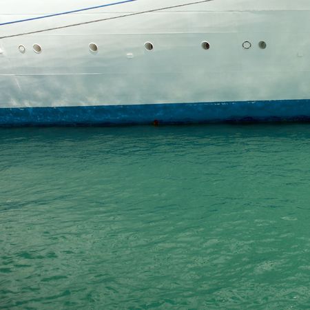 Cruise Ship docked in Key West Floridaの写真素材