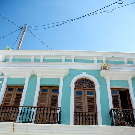 Old San Juan the original capital of Puerto Ricoの写真素材