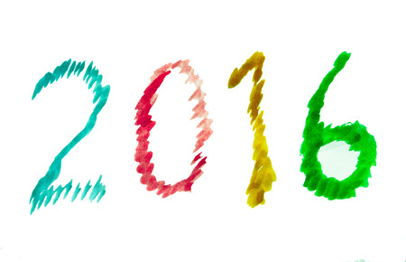 2016 many colors on a white background.の写真素材