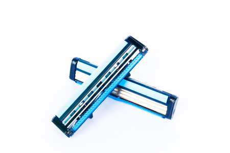 close up razor on isolated backgroundの写真素材