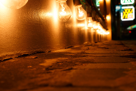 Incandescent light lamp bulb vintage styleの写真素材