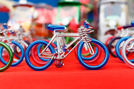 bicycle toy handmadeの写真素材