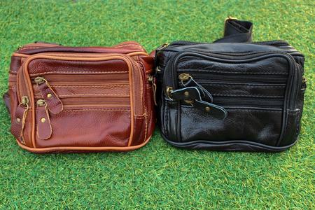 Wallet brown and blackの写真素材