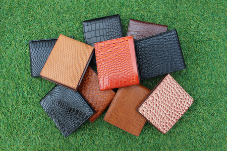 group wallets of leatherの写真素材