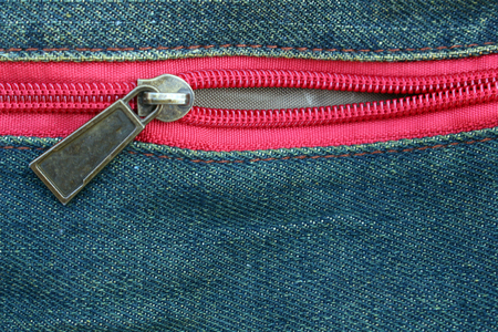 Zip of cloth background