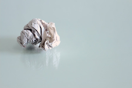 crumpled paper on isolatedの写真素材