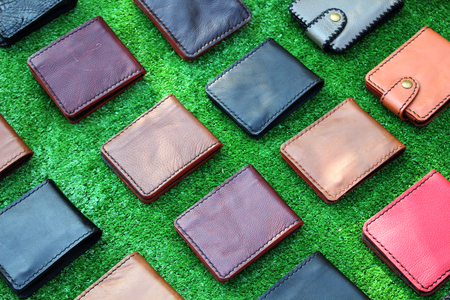 wallet of leather skinの写真素材
