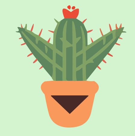 Immerse yourself in a whimsical desert wonderland with this vibrant illustration featuring a collection of super cute cacti.のイラスト素材