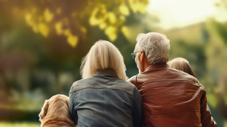 A heartwarming photo featuring a healthy elderly person enjoying the company of their beloved pet. This image captures the joy and companionship shared between humans and animals, promoting the benefits of pet ownership for seniors. The vibrant bond between the elderly and their furry friend reflects the positive impact of pets on mental and physical well-being.の素材
