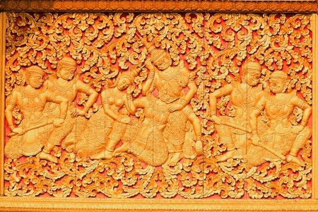 Mural, Wat Xieng Thong World Heritage City のeditorial素材