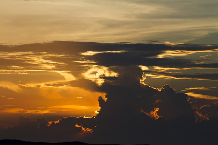 Beautiful cloudy sunset  