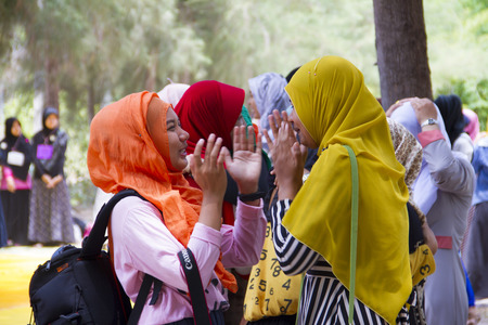 Muslim seniorstudwnts to welcome new student a warm to welcome date 12 August 2014のeditorial素材