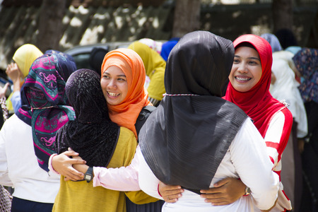 Muslim seniorstudwnts to welcome new student a warm to welcome date 12 August 2014のeditorial素材