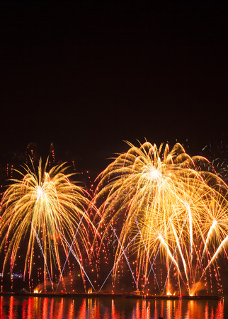Fireworks light up the sky with dazzling displayの写真素材