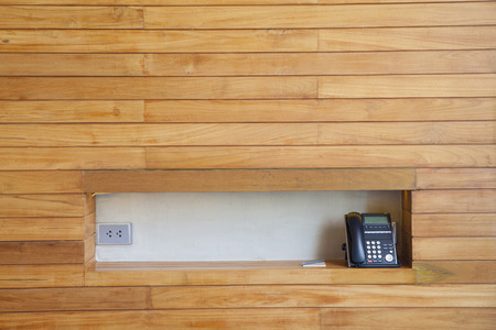 The interior of a bedroom  The interior of a modern bedroom with luxurious wood.の写真素材