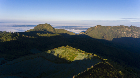 Farmland vegetation on the hills of northern Thailandの写真素材