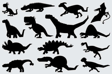 vector illustration of dinosaur isolated on white backgroundのイラスト素材
