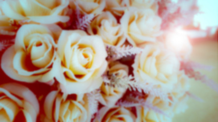 Vintage Blurry of Bouquet Beautiful colorful Rose Flower.の写真素材