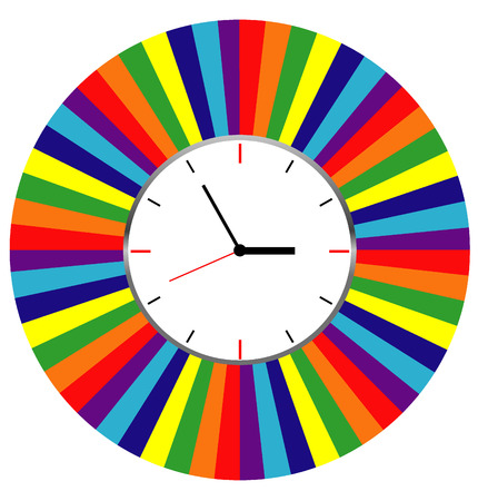 Creative clock design colorful.のイラスト素材