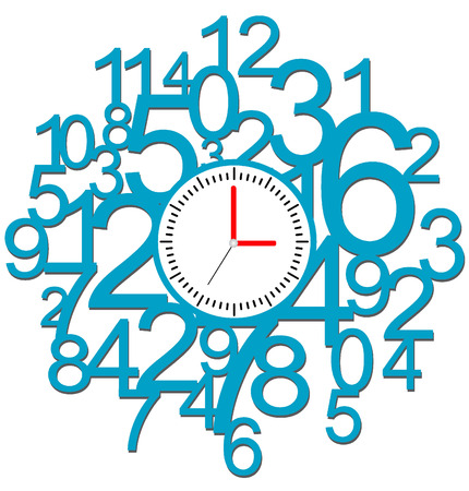 Creative clock design colorful.のイラスト素材