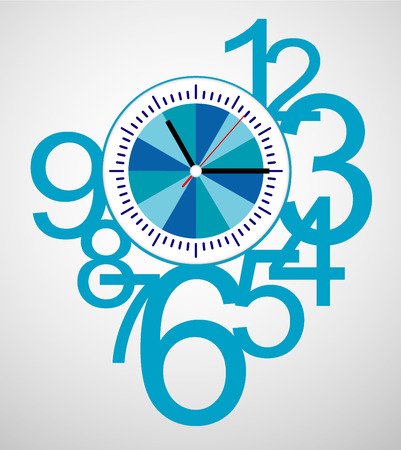 Creative clock design colorful.のイラスト素材