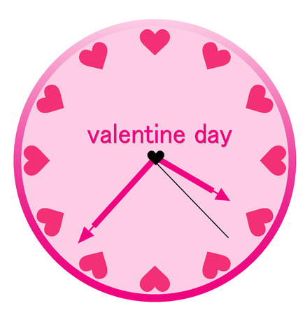 Creative clock heart design.のイラスト素材