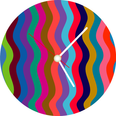Creative clock design modern colorful.のイラスト素材