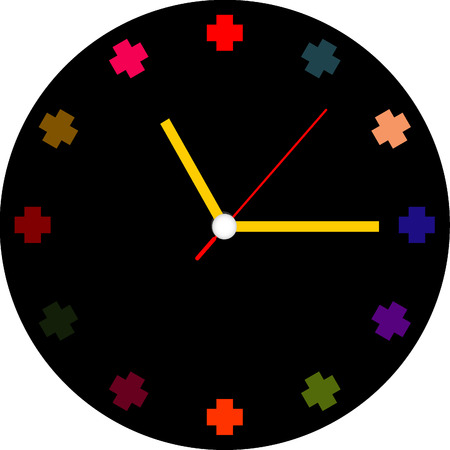 clock face vector designのイラスト素材