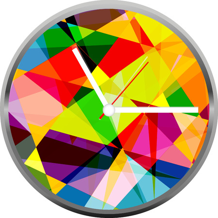 Creative clock face geometry design.のイラスト素材