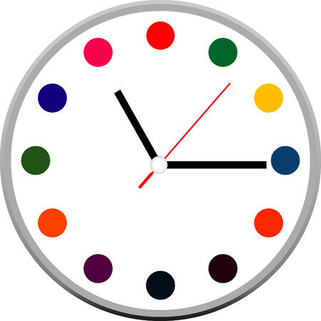 Creative clock design colorful.のイラスト素材