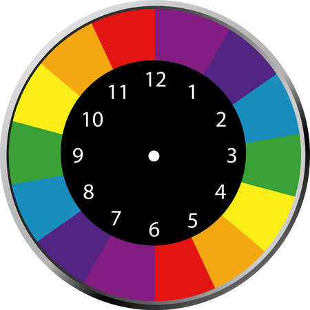 clock face blank colorfulのイラスト素材