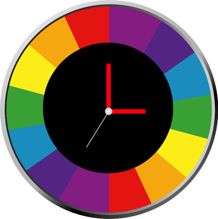 Creative clock design colorful.のイラスト素材