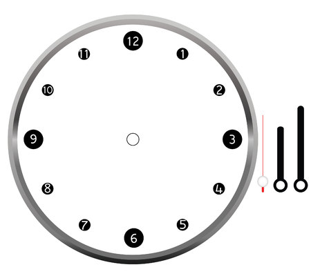 clock face blankのイラスト素材
