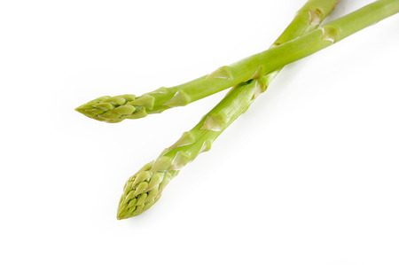 Asparagus vegetable on white backgroundの写真素材