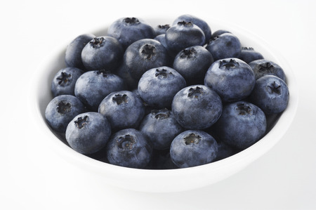 Blueberry fruit on white backgroundの写真素材