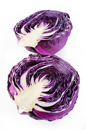 Cabbage vegetable on white backgroundの写真素材