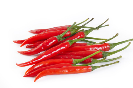 Red pepper on white backgroundの写真素材