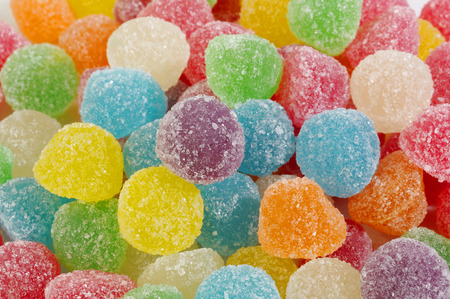 Fruit candy on white background