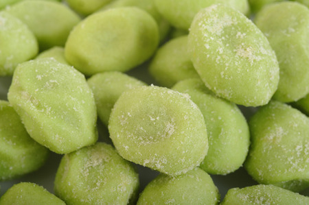 wasabi coated pistachiosの写真素材
