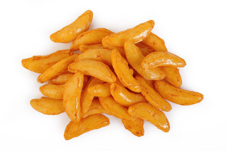 Rice crackers on white backgroundの写真素材