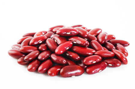 Kidney bean on white backgroundの写真素材
